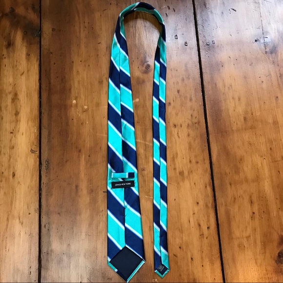 Men’s Jones NY Teal & Blue Tie - Picture 8 of 8